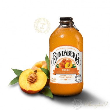 One case of Bundaberg Peach Sparkling Drink