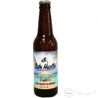 One case of Side Hustle Cabana Boy Coconut Cream Blonde Ale