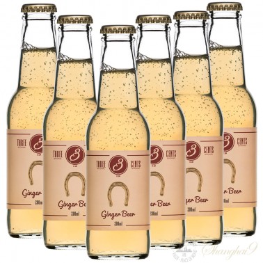 6瓶三分姜啤风味汽水(碳酸饮料) 200ml*6